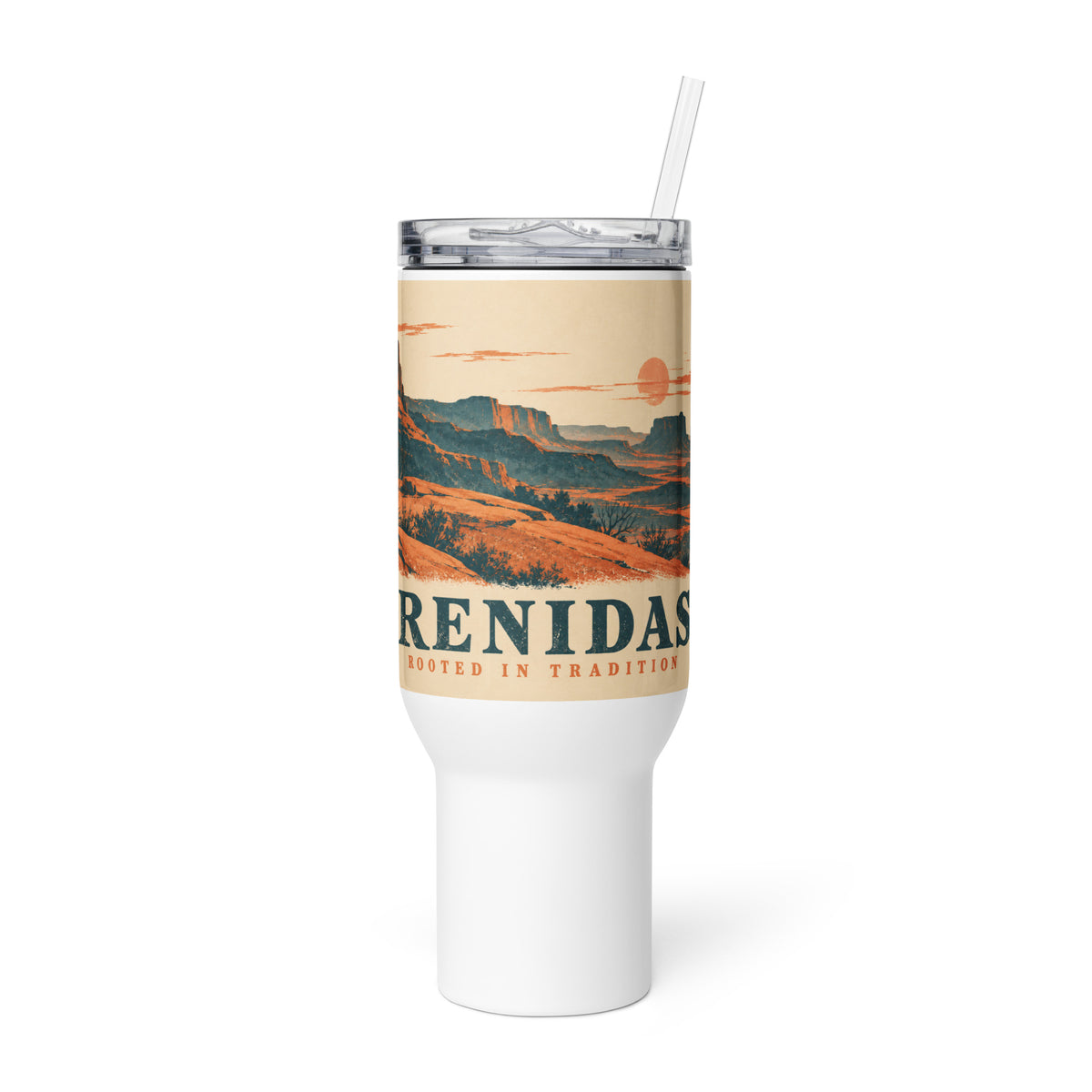 Renidas Desert Horizon Travel Tumbler, front view