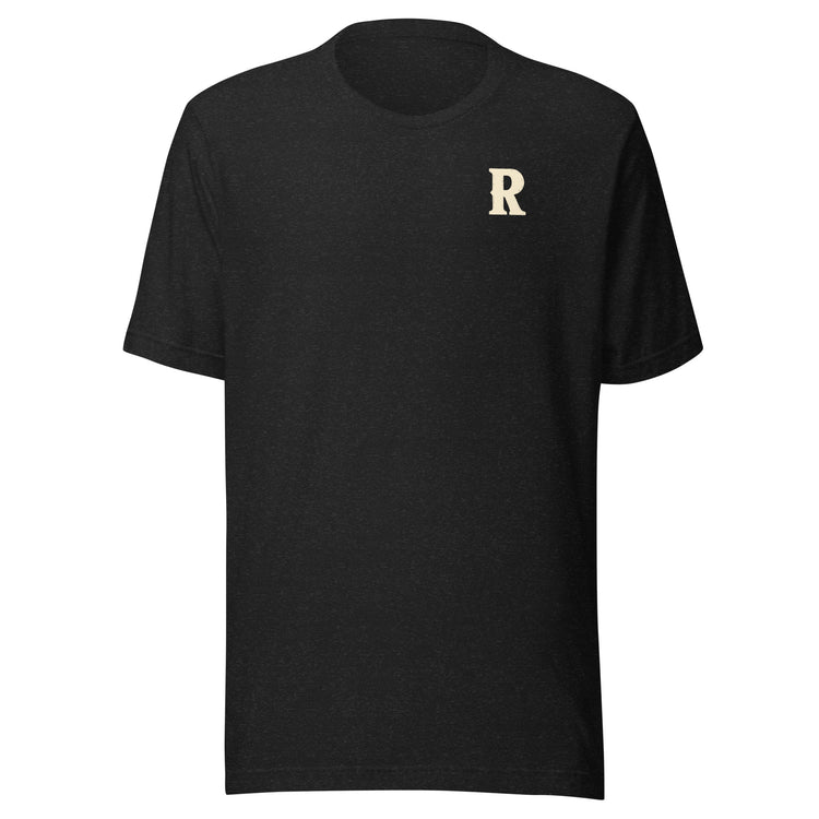Renidas Heritage Longhorn Tee in Black Heather, front view